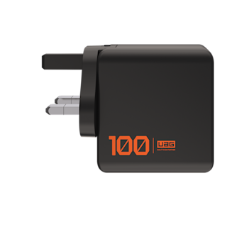 UAG SRGE (WW) 100W 3 Port Wall Charger Wall Chargers case in Black detail view