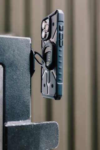 UAG Monarch Mag2 Dual Magnetic Ring Stand Magnetic Ring Stand case in Gunmetal lifestyle view