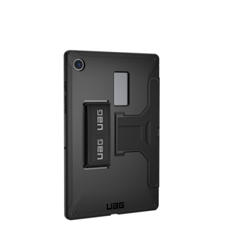 UAG Scout Series Galaxy Tab A8 10.5" with Kickstand and Hand Strap Case Tab A8 10.5" in Black detail view