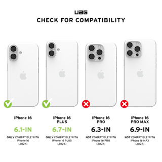 UAG Lens Shield for iPhone 16 iPhone 16 case in Clear/Titanium detail view