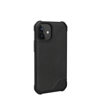 UAG Metropolis LT Series iPhone 12 Mini 5G Case iPhone 12 Mini 5G in LTHR ARMR Black detail view