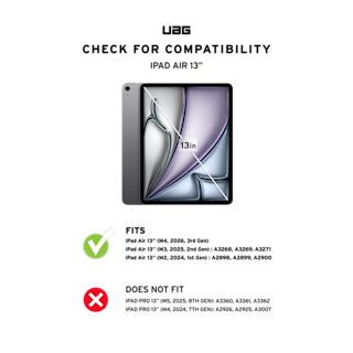 UAG Scout Plus iPad Air 13" (M2, 2024, 1st Gen) Case iPad Air 13" (M2, 1st Gen, 2024) in Black detail view