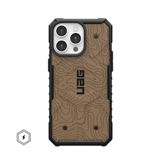 UAG Pathfinder Case With MagSafe For Apple iPhone - FDE Flat Dark Earth Topography iPhone 16 Pro Max in iPhone 16 Pro Max