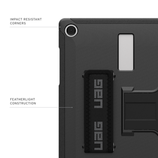 UAG Scout Galaxy Tab A11+ Plus 11" with Kickstand & Hand strap Case with Asset Tag Window Tab A11+ Plus 11" in Black