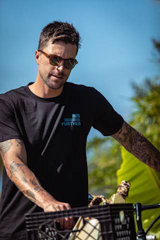 UAG Further Tee Apparel case in Black lifestyle view