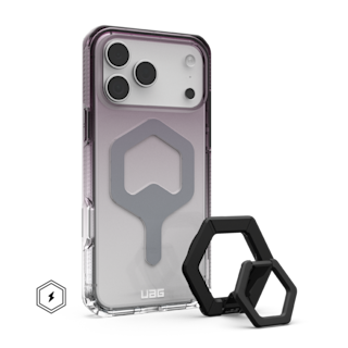 UAG iPhone 17 Pro Max - Plyo Case + Ring Stand Magnetic Ring Stand in Black/Clear Case + Black Ring Stand