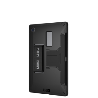 UAG Scout Series Galaxy Tab A8 10.5" with Kickstand and Hand Strap Case Tab A8 10.5" in Black detail view