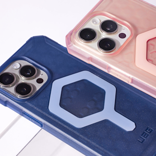 UAG Essential Armor iPhone 15 Pro Max Case iPhone 15 Pro Max in Cloud Blue lifestyle view