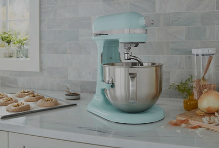 A KitchenAid® seven quart bowl lift mixer