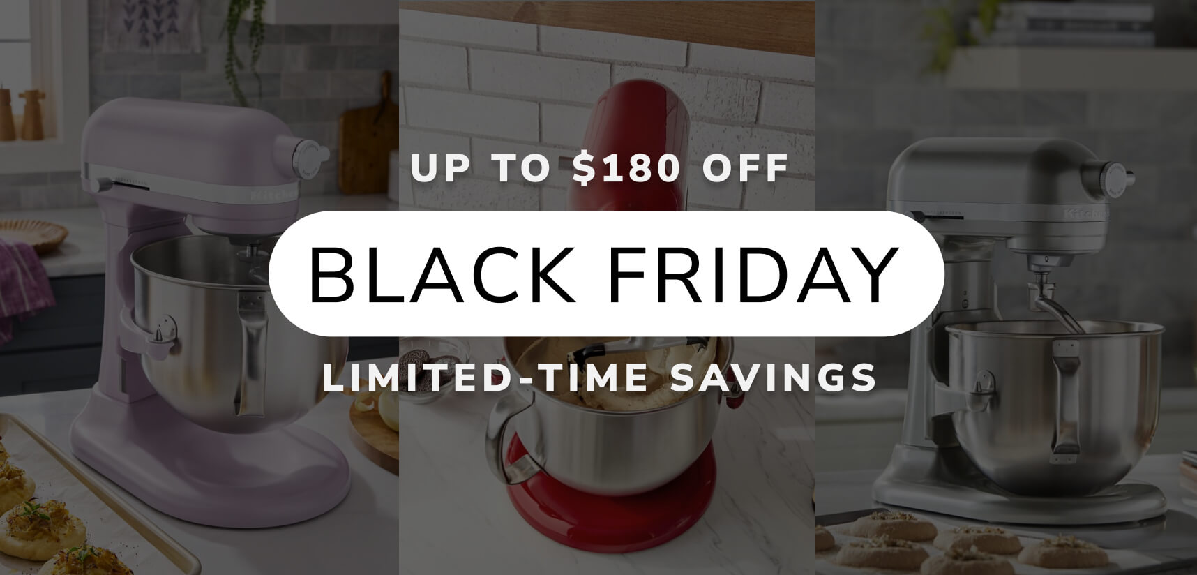 A collage of KitchenAid® bowl-lift stand mixers