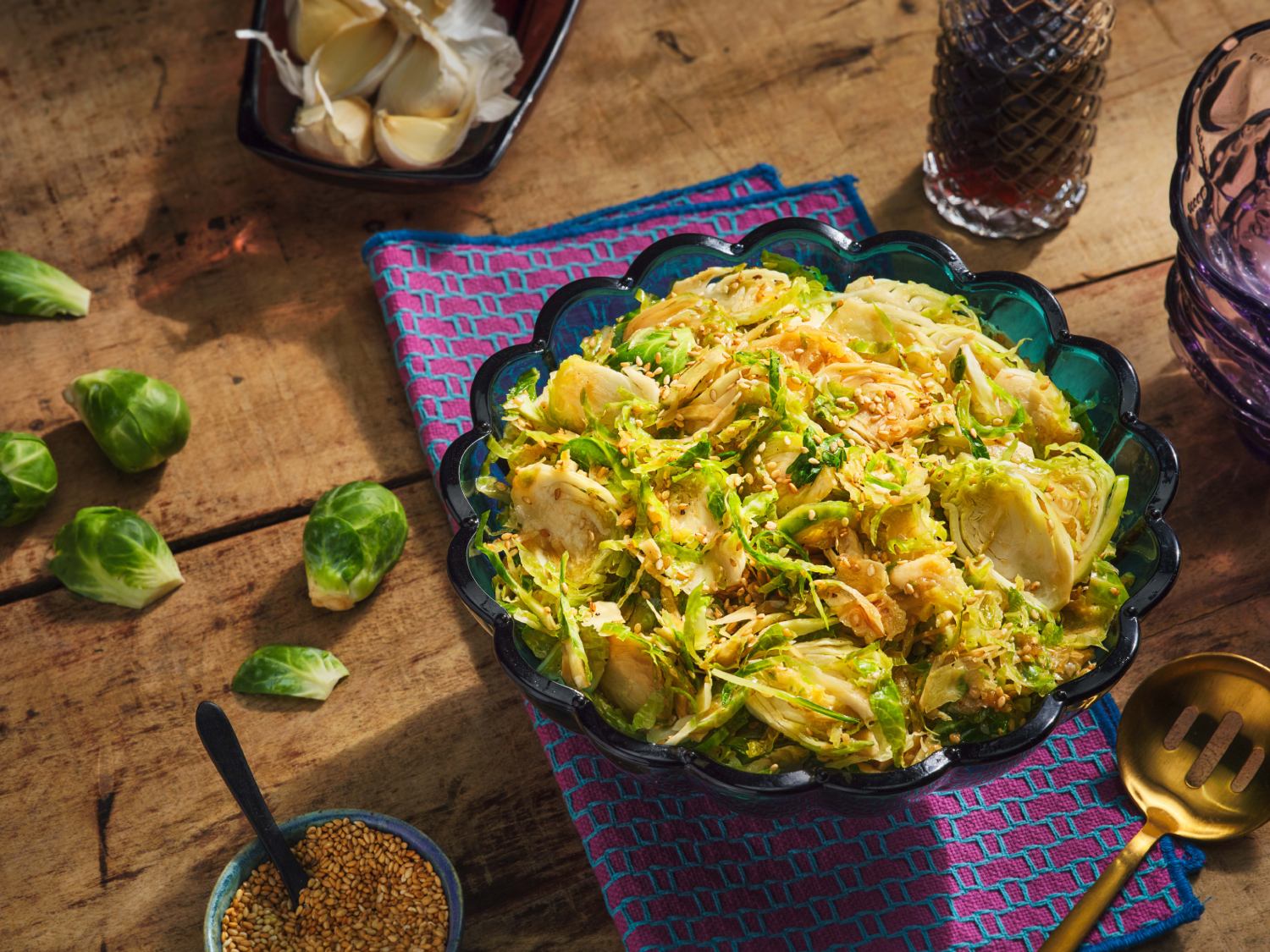 Sesame Brussels Sprouts Salad