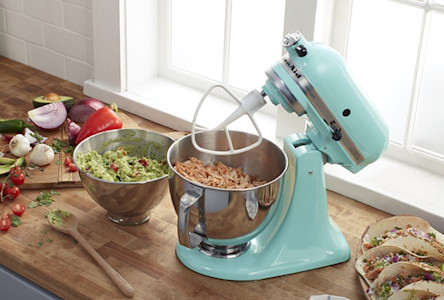 A KitchenAid® Stand Mixer with accessories