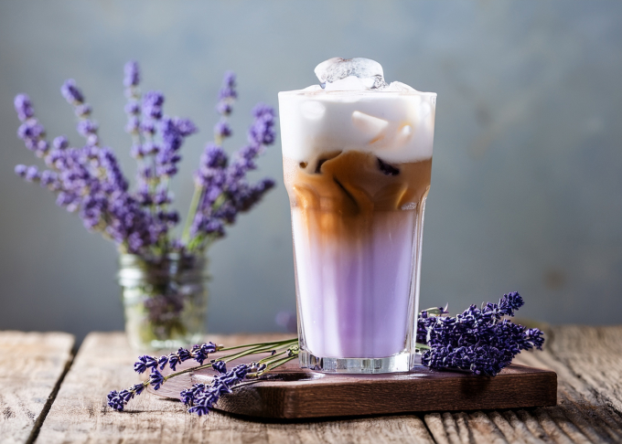 A lavender latte
