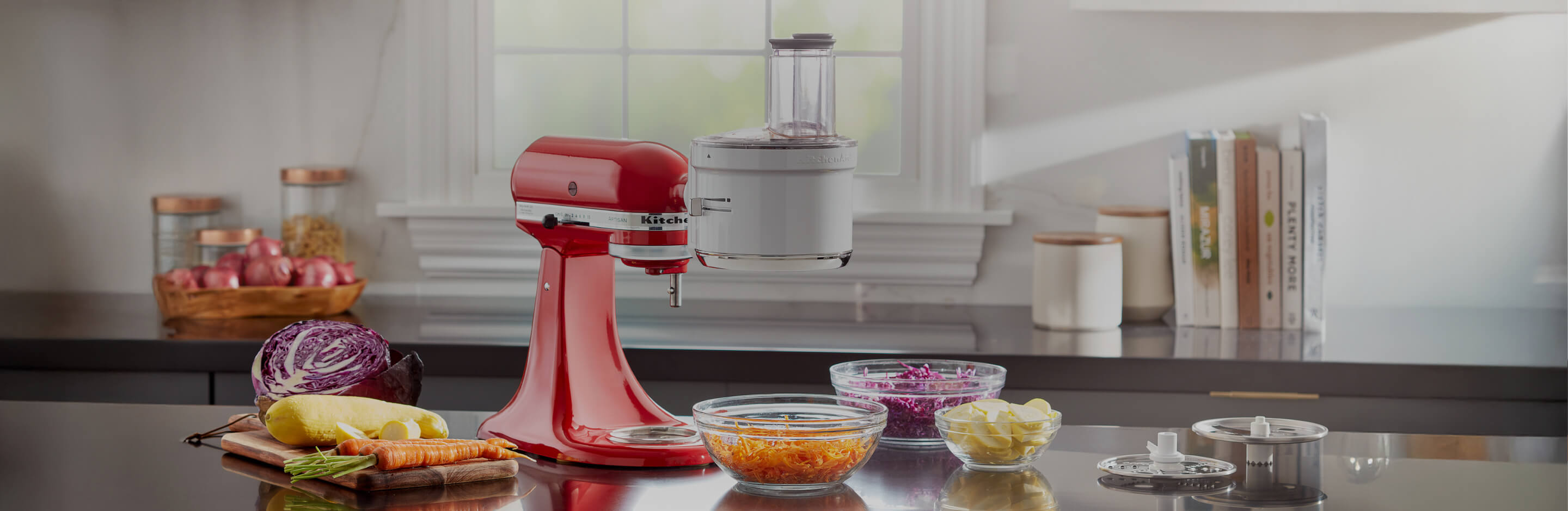 A KitchenAid® Food Processor with Commercial Style Dicing Kit