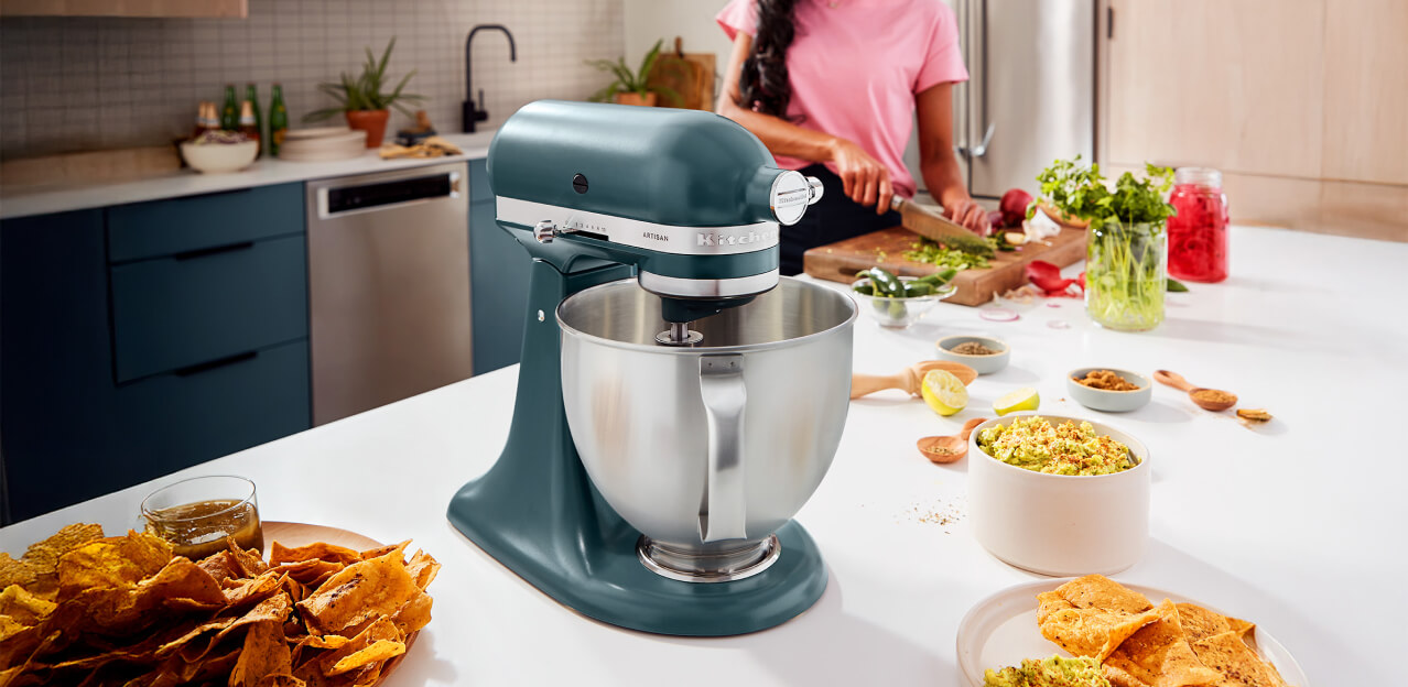 A KitchenAid® stand mixer