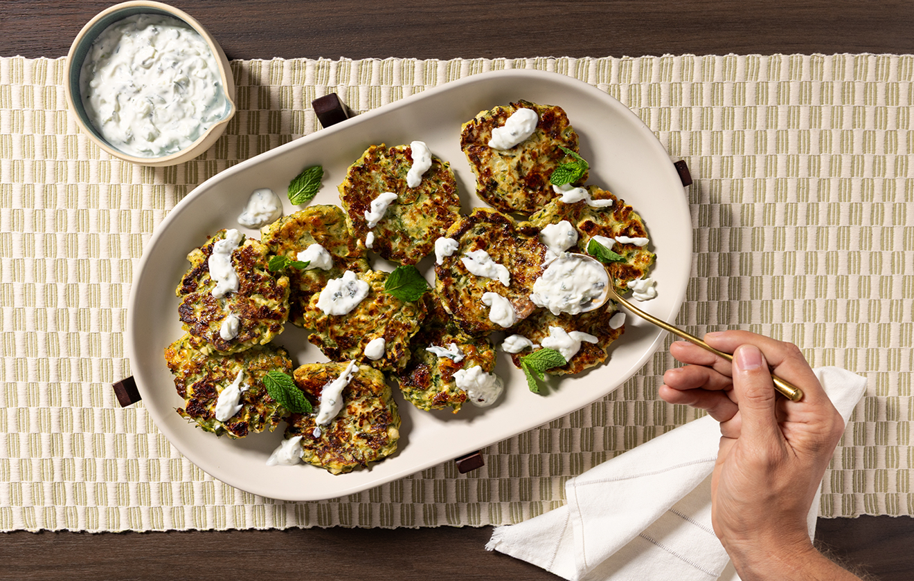 Zucchini Mint Fritters