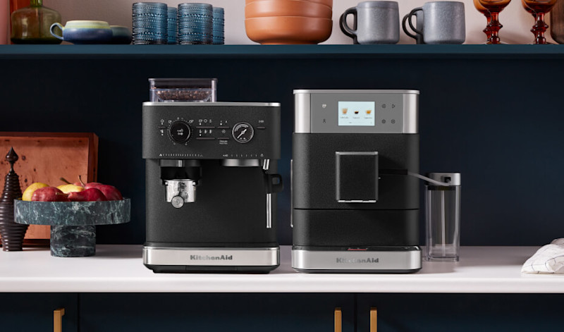 KitchenAid Semi and Fully Automatic Espresso Machines Side-by-Side