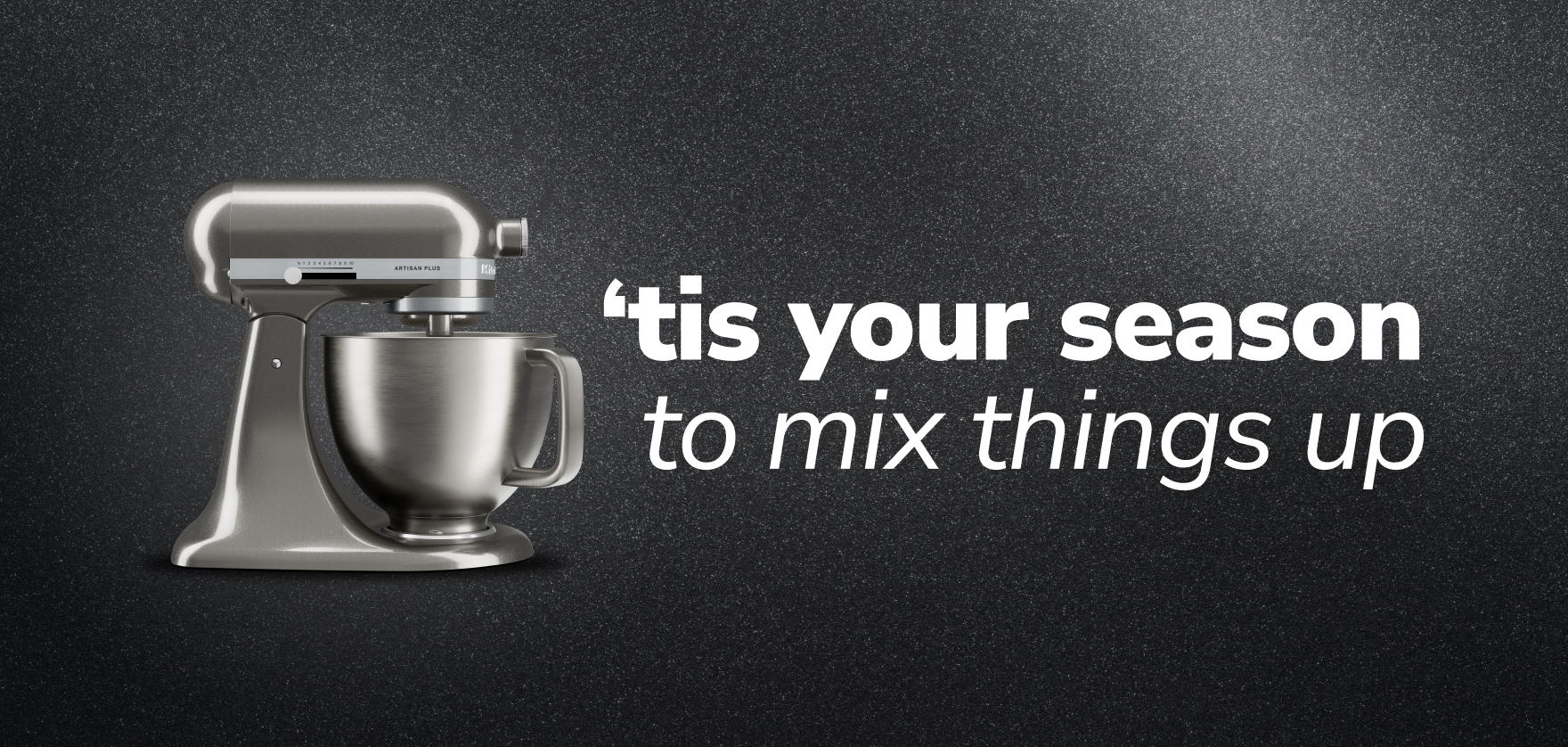 Silver KitchenAid® stand mixer 'tis the season - small