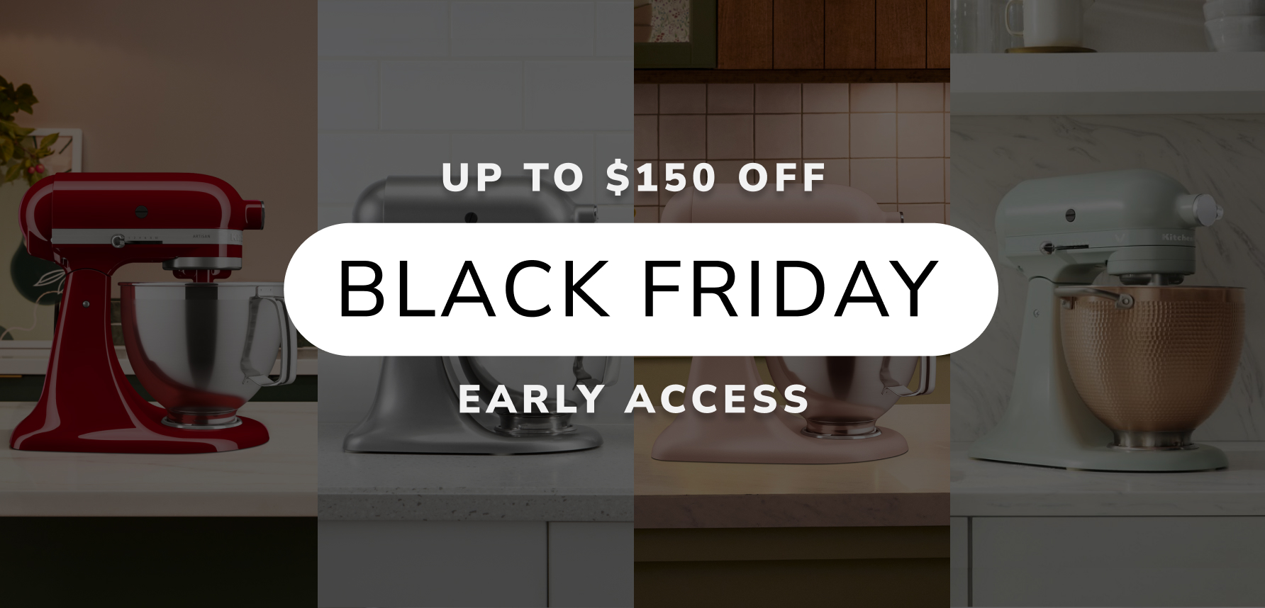 A KitchenAid® Stand Mixer in Porcelain White, surrounded by pastries