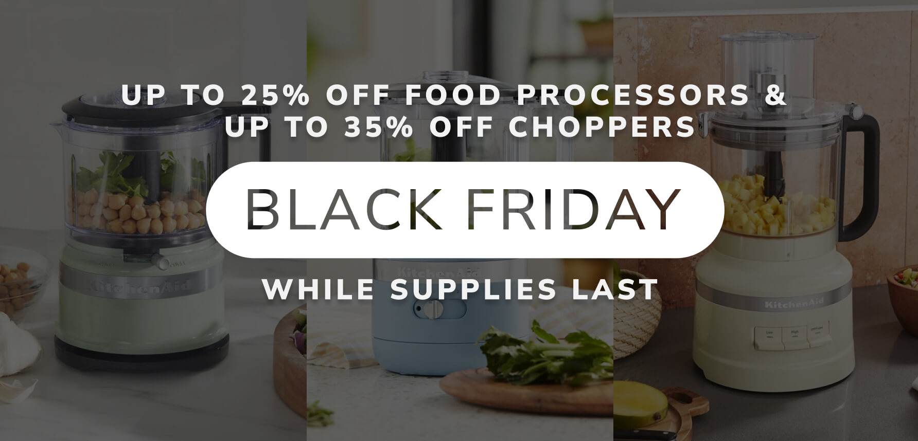 A collage of KitchenAid® food processors