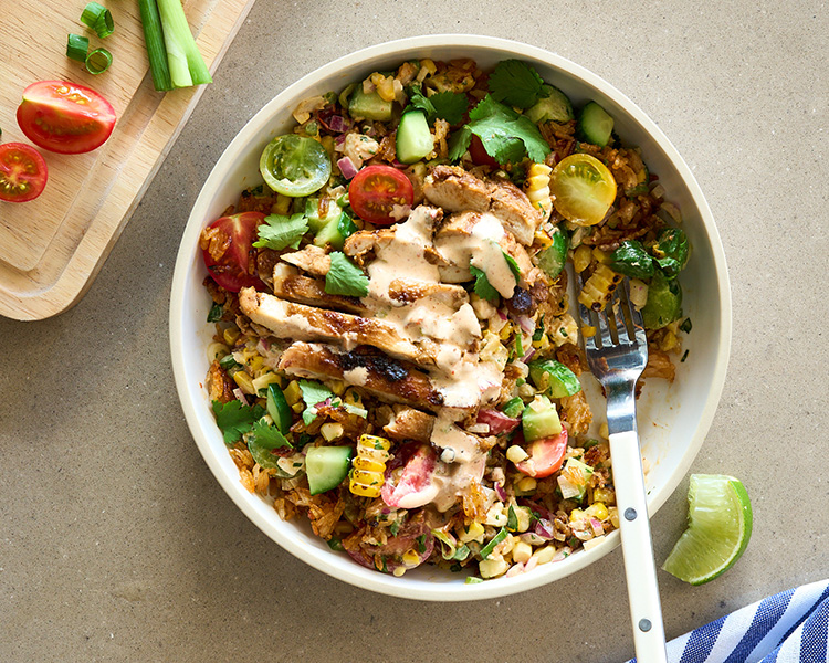 Elote Crispy Rice Salad