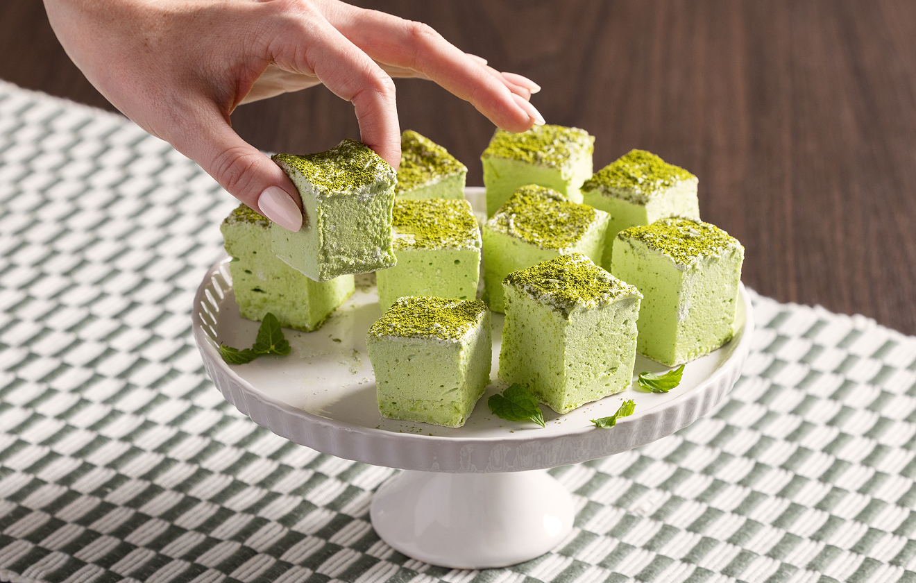 Matcha Mint Marshmallows