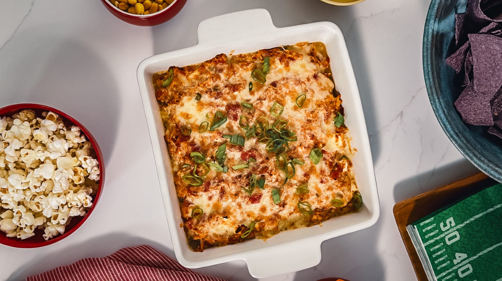 Chicken Enchilada Dip for Game Day