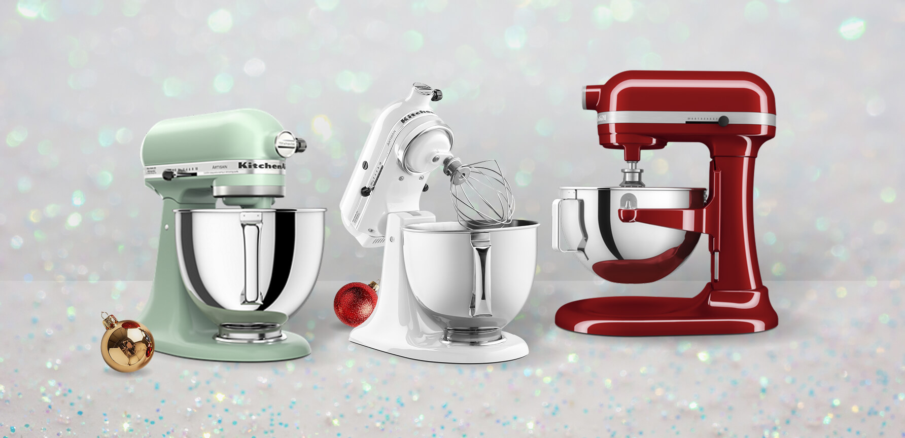 A collection of KitchenAid® stand mixers