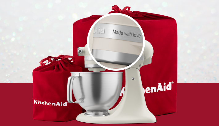 A KitchenAid® stand mixer and signature gift bag