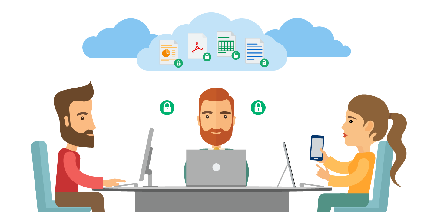 Im Team arbeiten mit Boxcryptor Flexible Zusammenarbeit im Unternehmen, Dank Boxcryptor – sicher und datenschutzkonform in der Cloud.