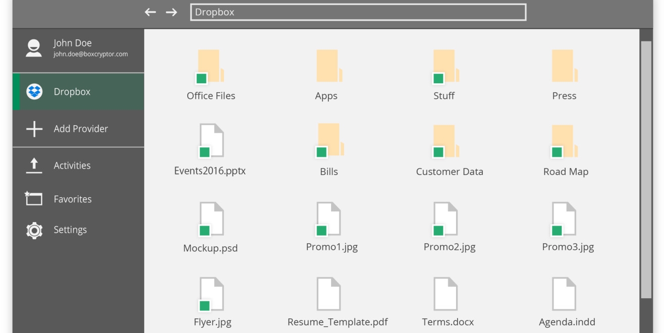BoxcryptorOverviewPortable.png Boxcryptor Portable Screenshot