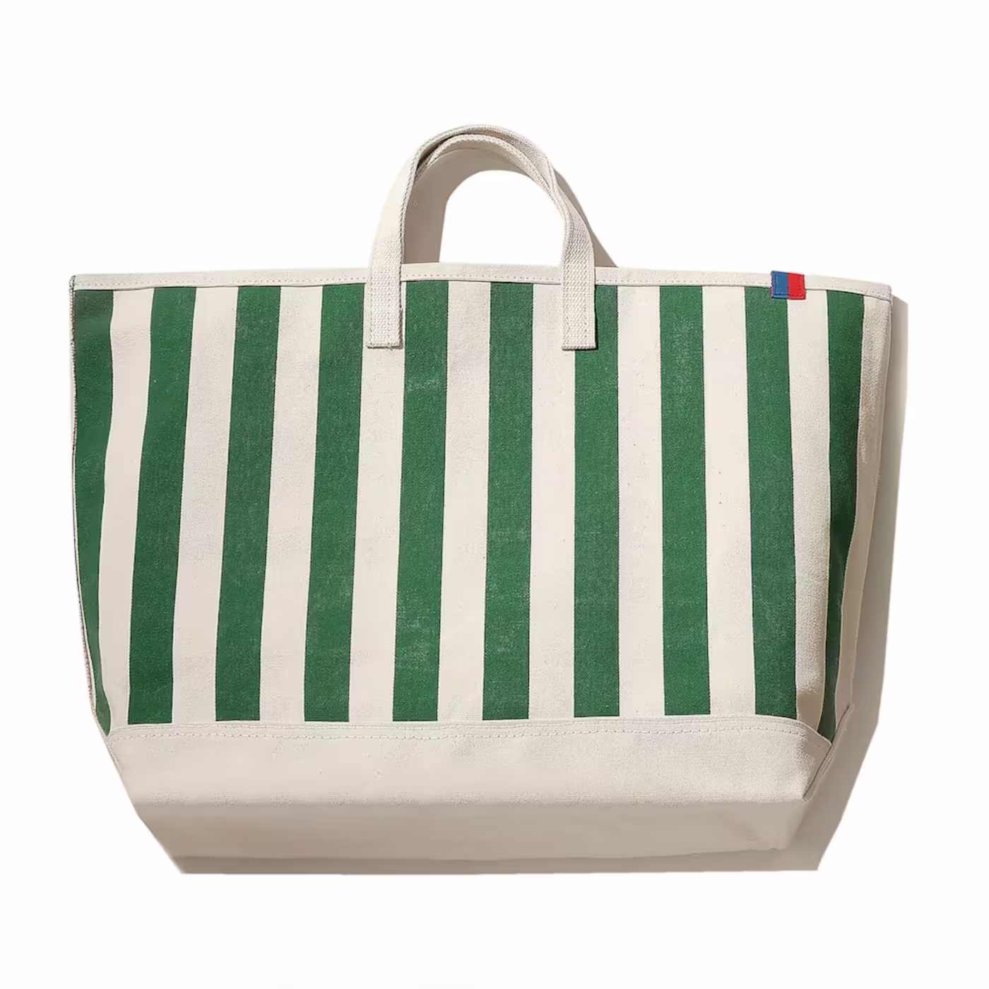 KULE All Over Striped Tote Canvas Green Resized