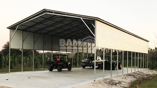 30x61x12 Vertical Roof RV Carport