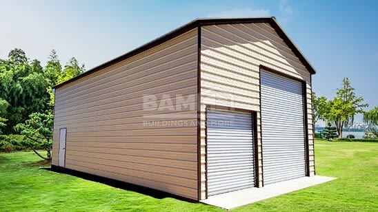 24x51x15 Vertical Roof Double RV Garage
