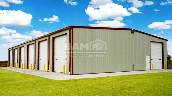 50x100 Red Iron Steel Building