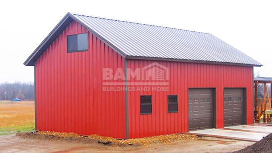 30x40 Red Iron Steel Building