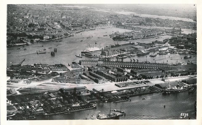 Luchtfoto Rotterdam mei 1940