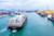 cargo ship entering port