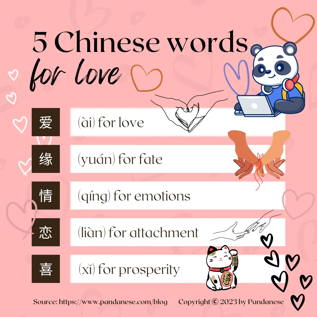 Chinese words for love