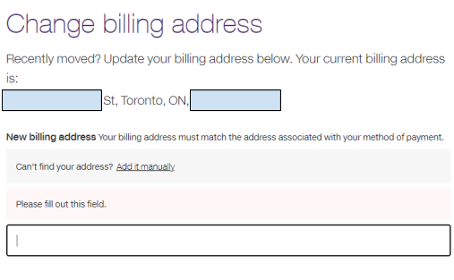 Change your Mobility or Home Services billing address in My TELUS