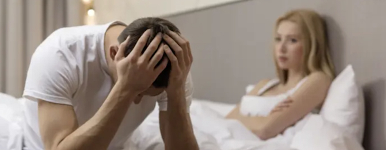 Mann mit Erektionsstörungen