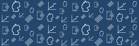 Fernarzt Studienreihe 2021 Teil 1: Die Pille im Fokus der Telemedizin, Abbildung mit Muster als Titelbild. Deutschland, Telemedizin, Antibabypille und Statistik.
