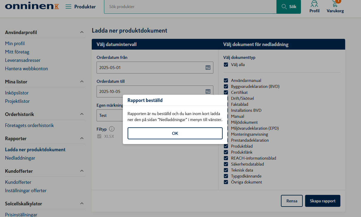 produktdokument nedladdning 2