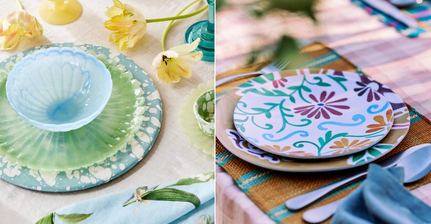 Center pieces and plates