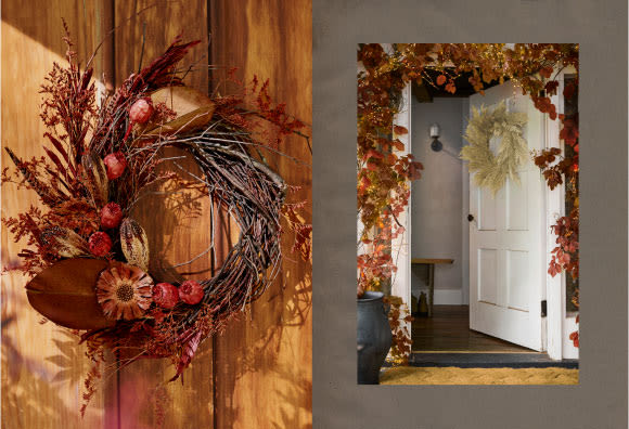 Start at the Front Door: Fall Wreaths + Doormats