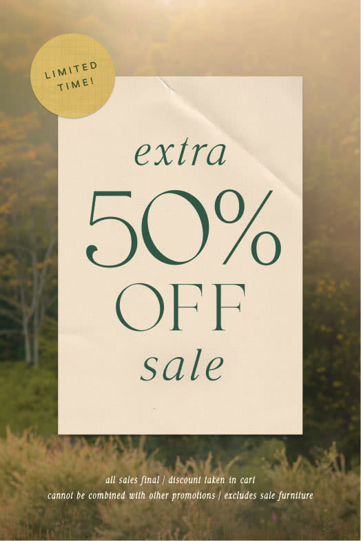 Limited time! EXTRA 50% OFF SALE
