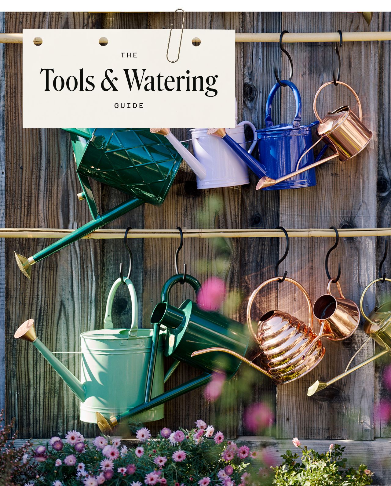 the tools and watering guide