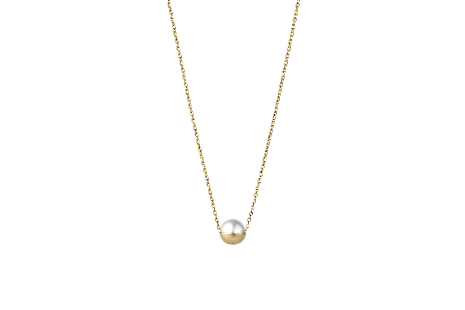 half pearl necklace shihara sml