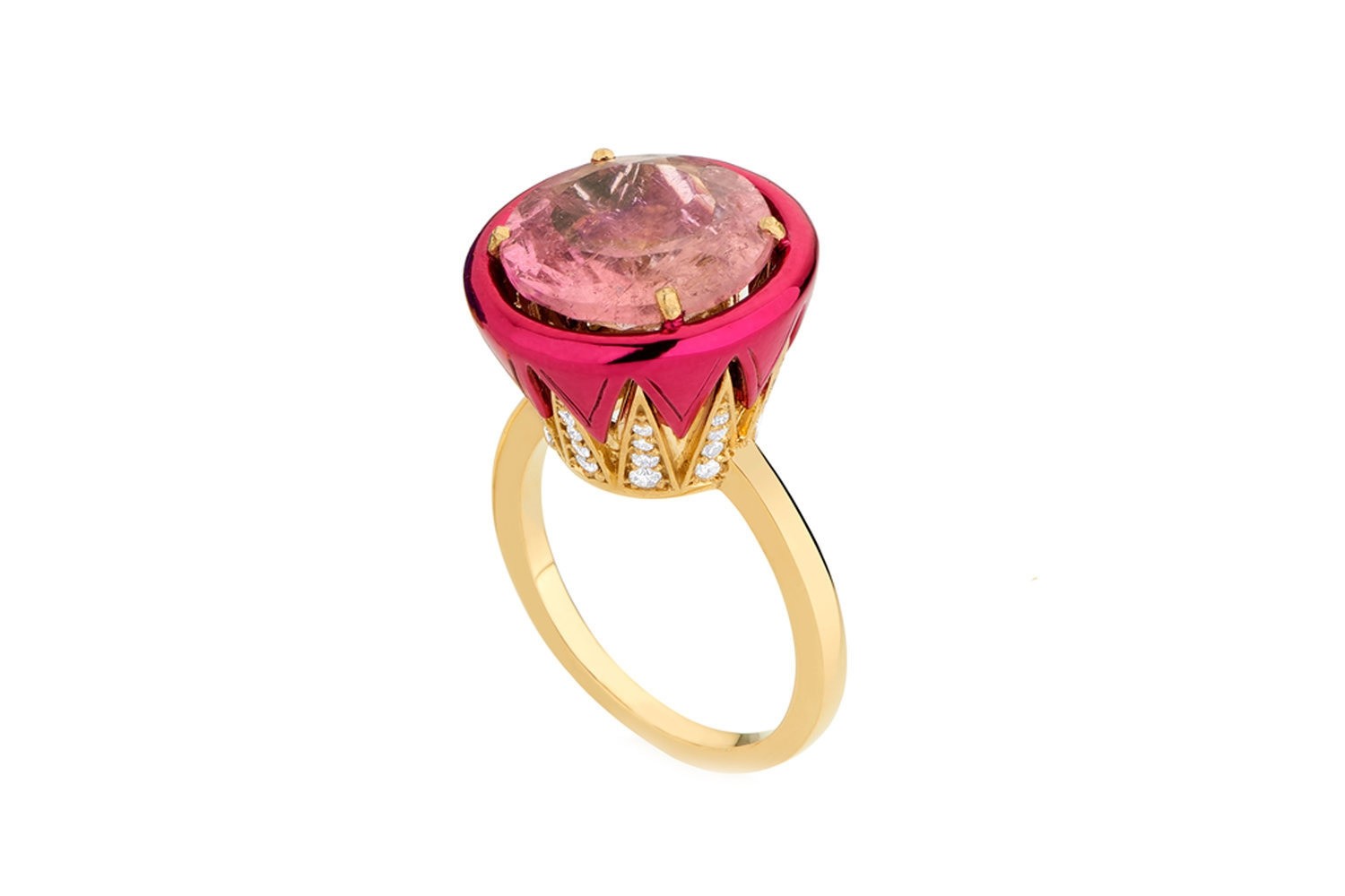 pink colours ring by carol kauffmann sml