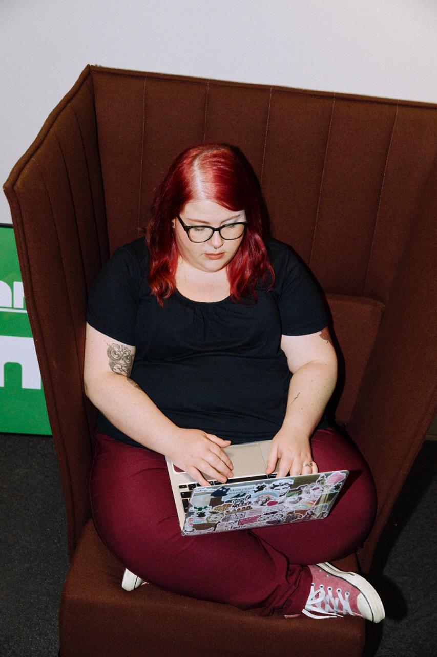 Chair, computer, Camilla